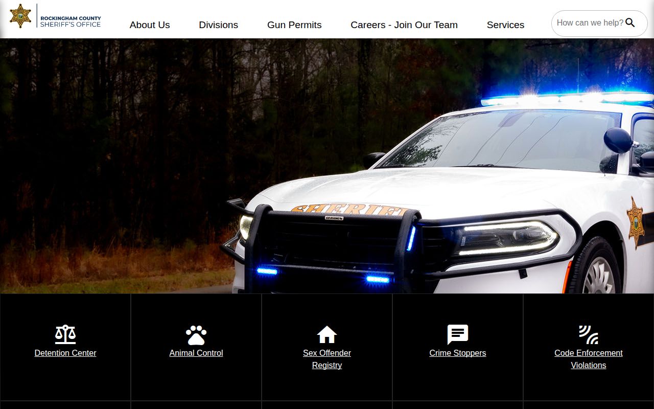 Rockingham County Sheriff Office official website navigation and contact information